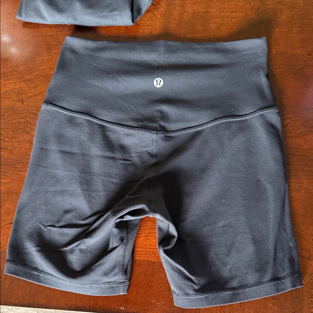 lululemon athletica Black High-Rise Bike Shorts